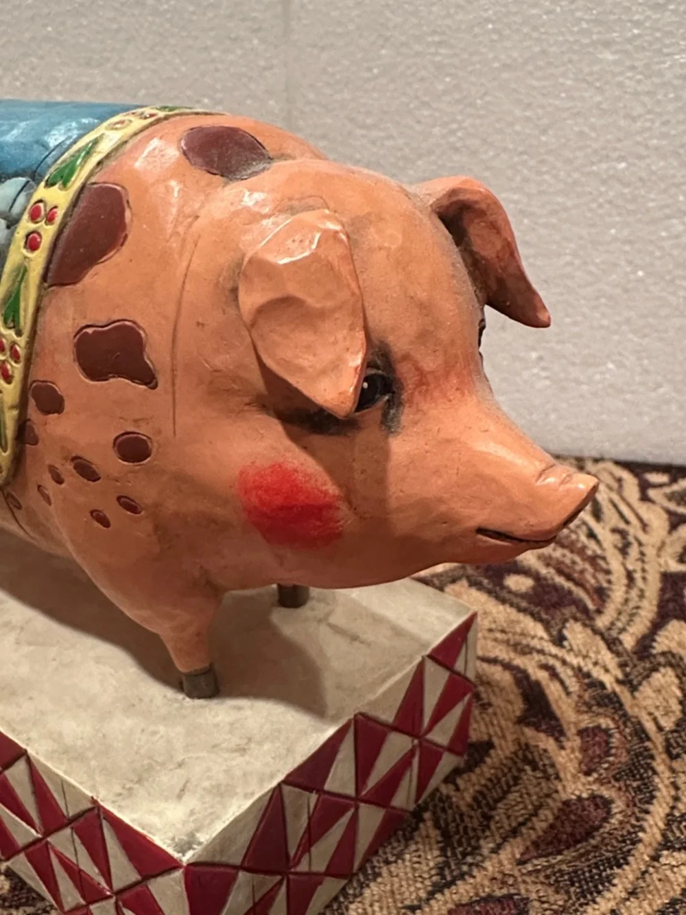 Jimshore Pig Figurine with Scenic Saddle “Country Heritage”